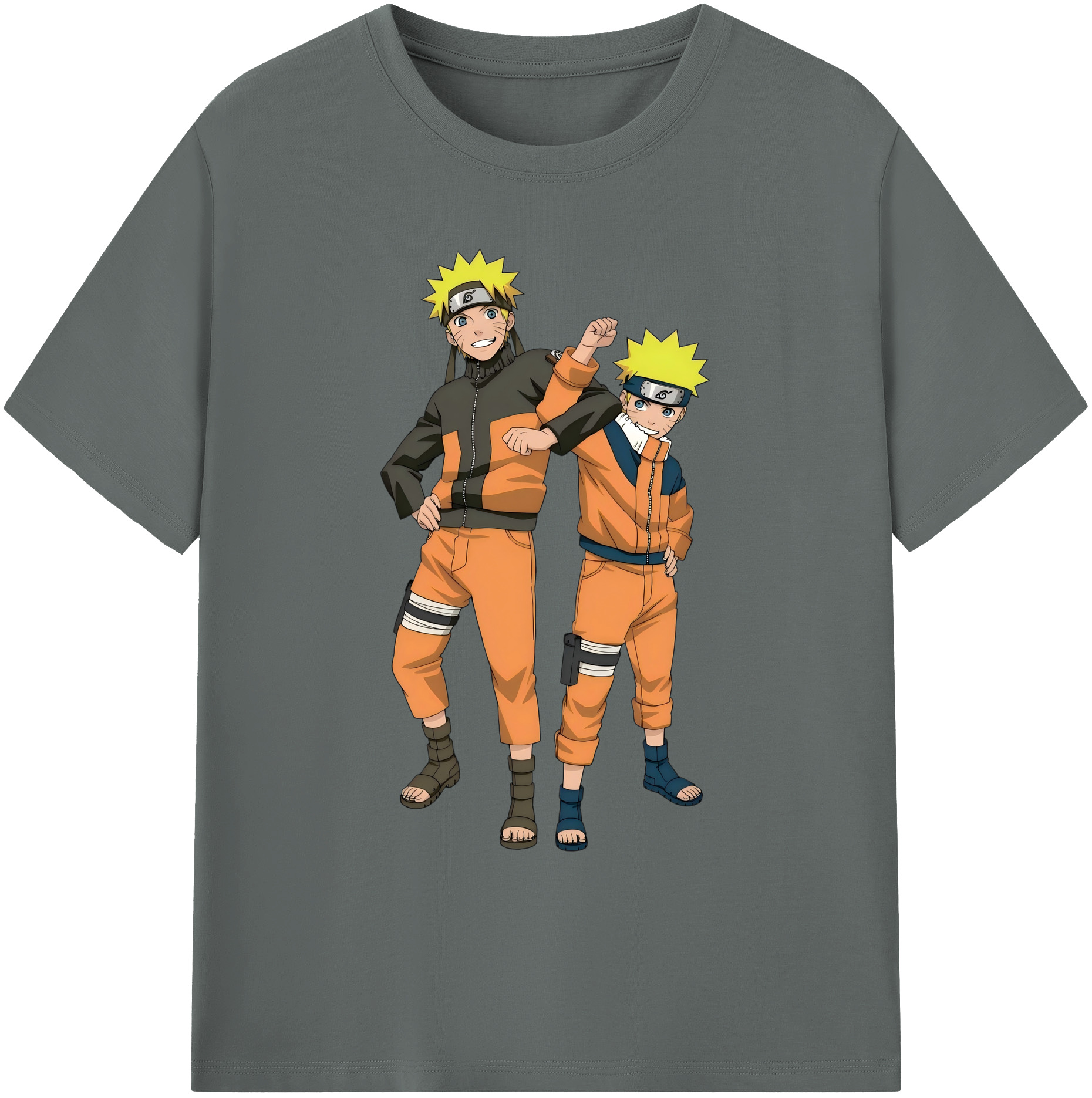 （画像用） NARUTO -ナルト- うずまき ナルト Uzumaki Naruto 綿100％ メンズ半袖Tシャツ｜肌触りやわらか＆通気性